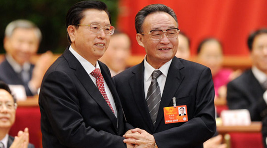 Zhang Dejiang wurde zum Vorsitzenden des Ständigen Ausschusses des 12. NVK gewählt.